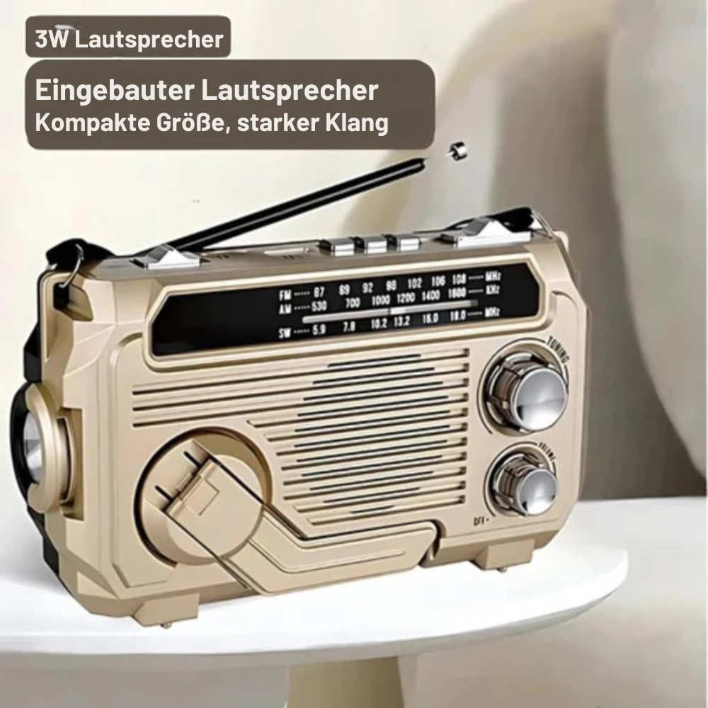 SafeWave™ | Notfunkgerät mit Powerbank und Taschenlampe