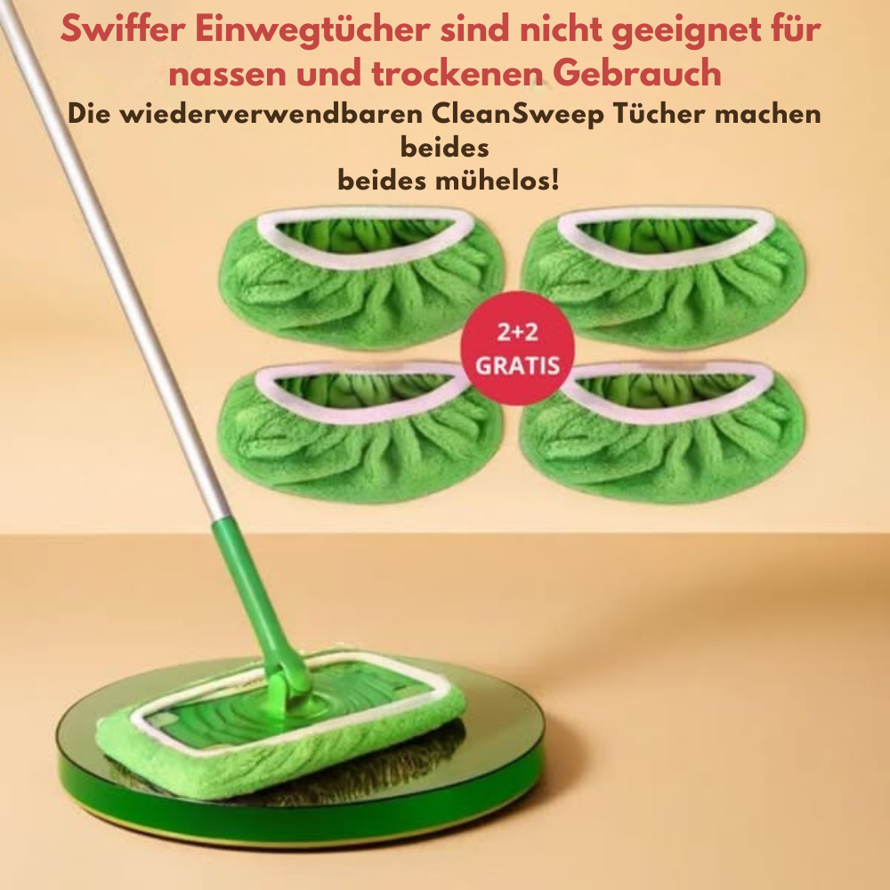 CleanSweep™ | Sparen Sie Geld mit den wiederverwendbaren Tüchern für Swiffer